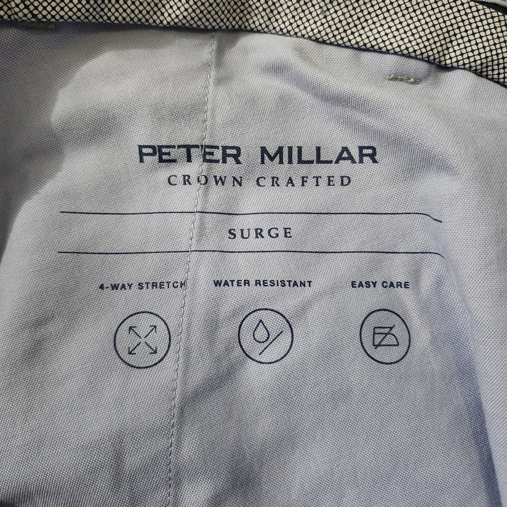 Peter Millar Crown Crafted Surge Performance Trouser Pants Gale Grey 36×34 Euc - Picture 14 of 16
